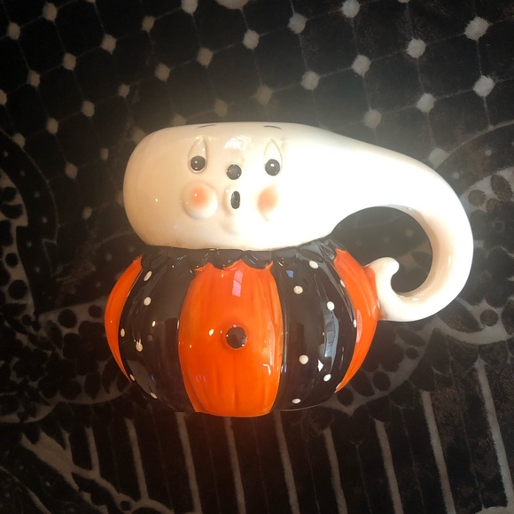 JOHANNA PARKER DESIGNS Vintage style Ghost Halloween Coffee mug Boo New not used - Picture 2 of 6